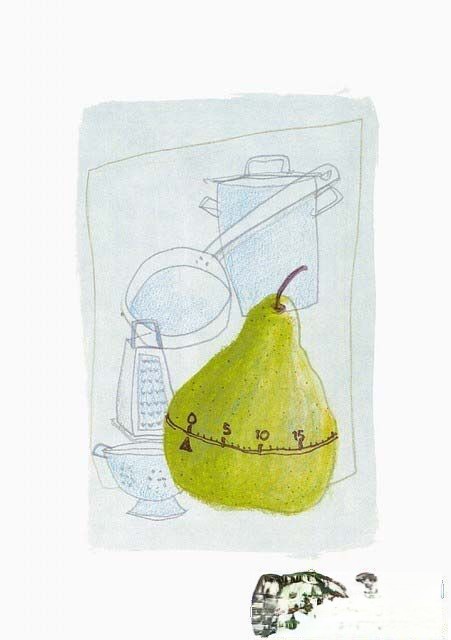 手抄报美丽插图欣赏：梨子与厨房用品