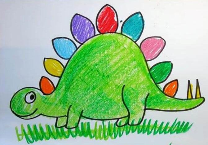 恐龙儿童绘画图片大全大图