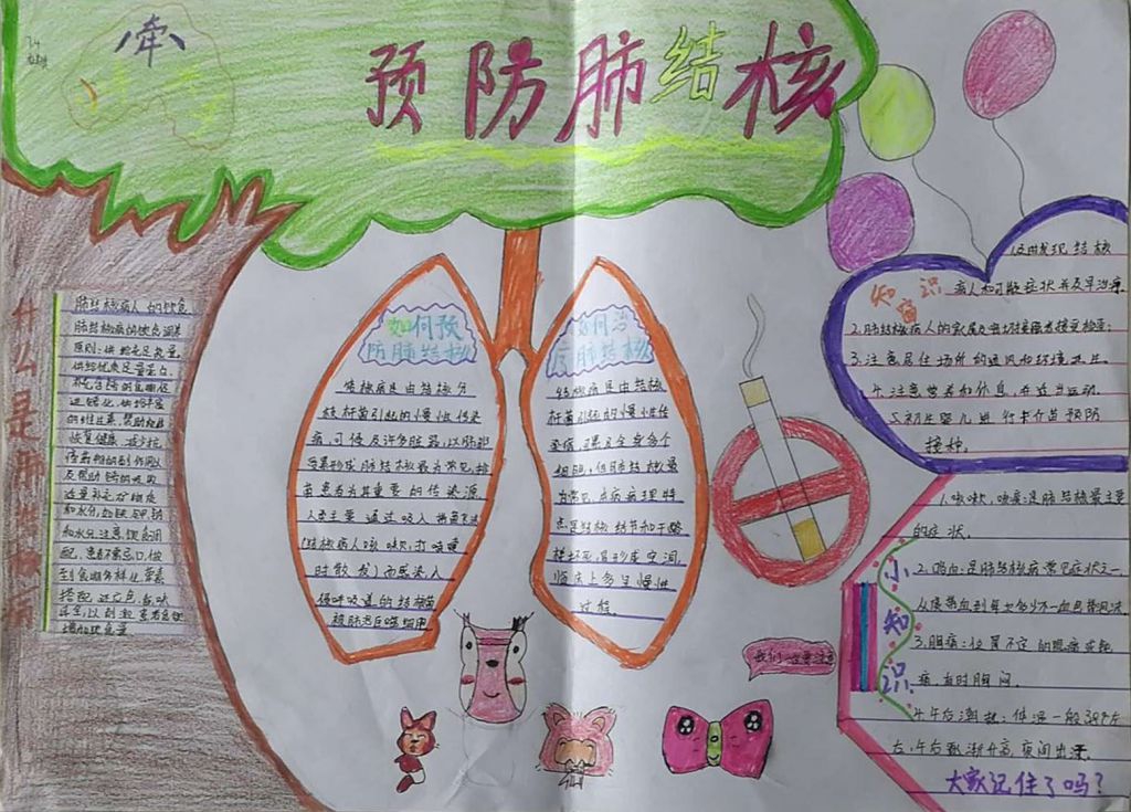 小学生教师节国庆节食品安全预防肺结核手抄报
