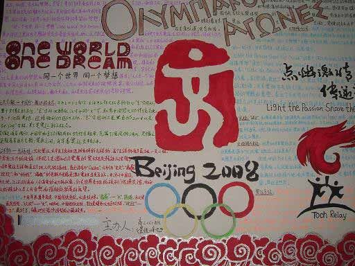 北京奥运中学生手抄报