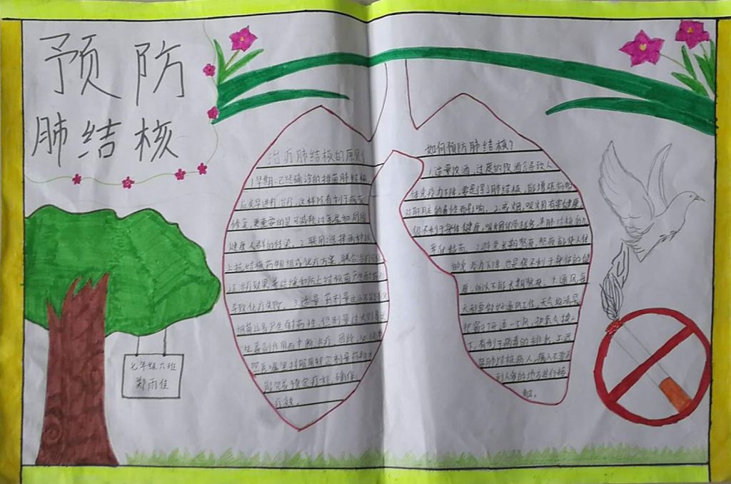 小学生教师节国庆节食品安全预防肺结核手抄报