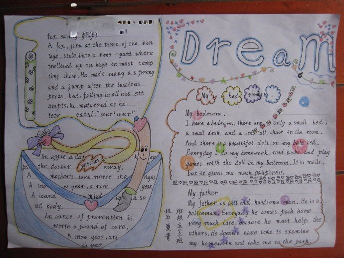 关于梦想的英语手抄报：dream