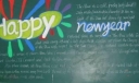 庆祝新年英语黑板报设计：happy new year