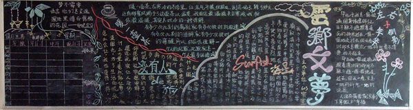 中学生读书黑板报优秀作品欣赏：云香文梦
