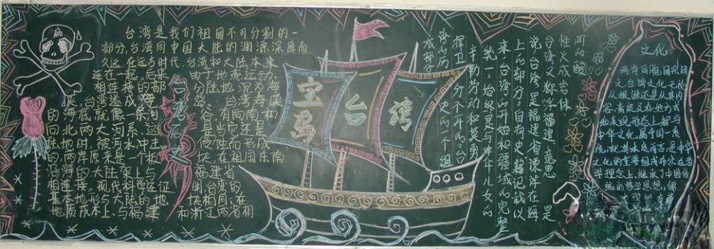 宝岛台湾黑板报版面设计图