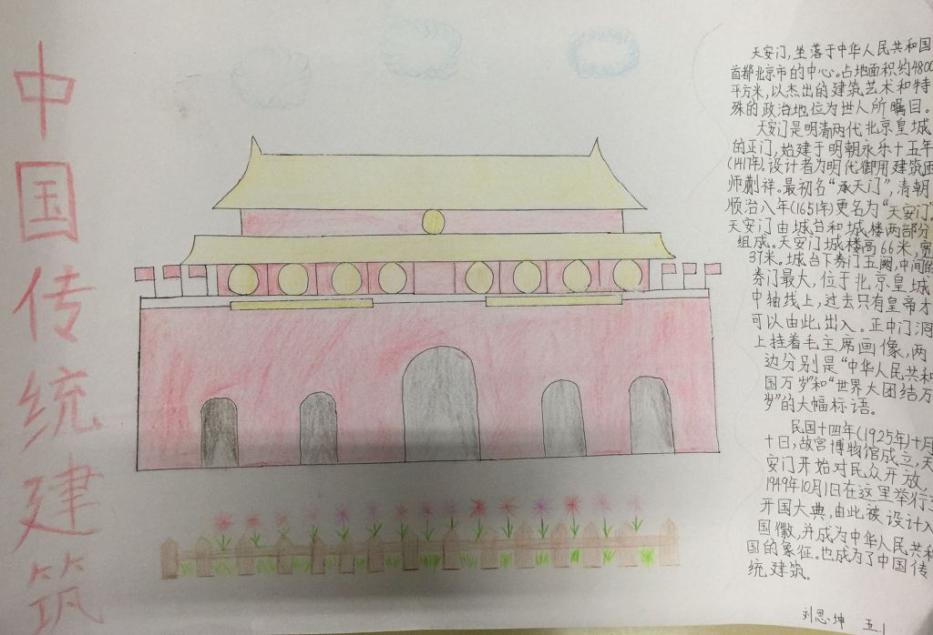 中国传统建筑艺术手抄报图片大全