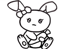小兔子的画法和上色 手把手教你画抱着萝卜的小兔子5