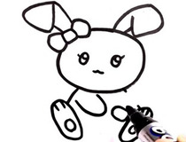 小兔子的画法和上色 手把手教你画抱着萝卜的小兔子4